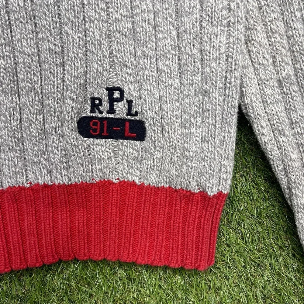 Vintage Polo Ralph Lauren Sweater Mens Large Ribbed PRL Polo Sporting Goods 90s
